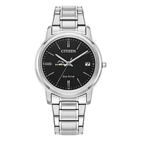 Women's Citizen Watch  Silver Le Moyne Dolphins Eco-Drive Black Dial Stainless Steel Watch