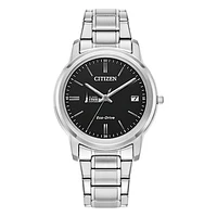 Women's Citizen Watch  Silver St. John Fisher Cardinals Eco-Drive Black Dial Stainless Steel Watch