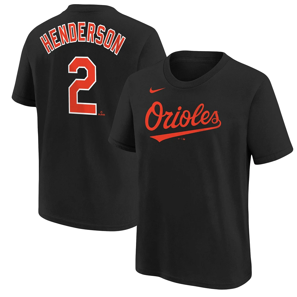 Youth Nike Gunnar Henderson Black Baltimore Orioles Name & Number T-Shirt