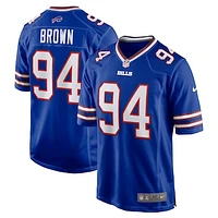 Men's Nike Andrew Brown  Royal Buffalo Bills Game Jersey