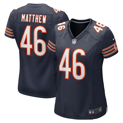 Women's Nike Christian Matthew  Navy Chicago Bears Game Jersey