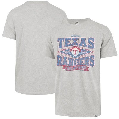 Men's '47 Gray Texas Rangers 2023 American League Champions Franklin T-Shirt