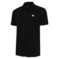 Men's Antigua Black Phoenix Suns Big & Tall Metallic Logo Tribute Desert Dry Polo
