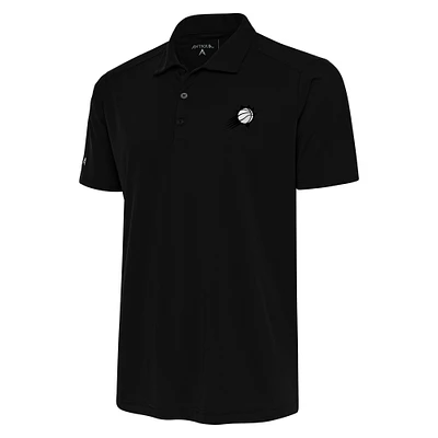 Men's Antigua Black Phoenix Suns Big & Tall Metallic Logo Tribute Desert Dry Polo