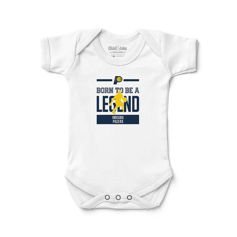 Newborn & Infant Chad Jake White Indiana Pacers Legend Bodysuit