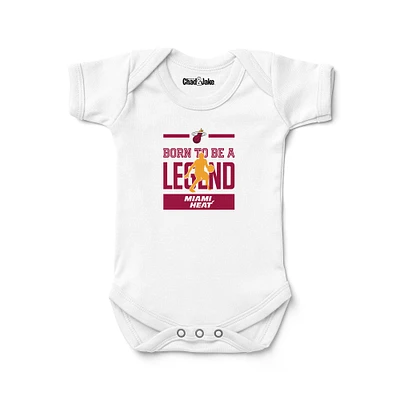 Newborn & Infant Chad Jake  White Miami Heat Legend Bodysuit