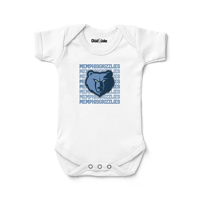 Newborn & Infant Chad Jake  White Memphis Grizzlies Retro Bodysuit