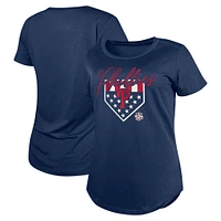 Women's New Era Navy Philadelphia Phillies Americana T-Shirt