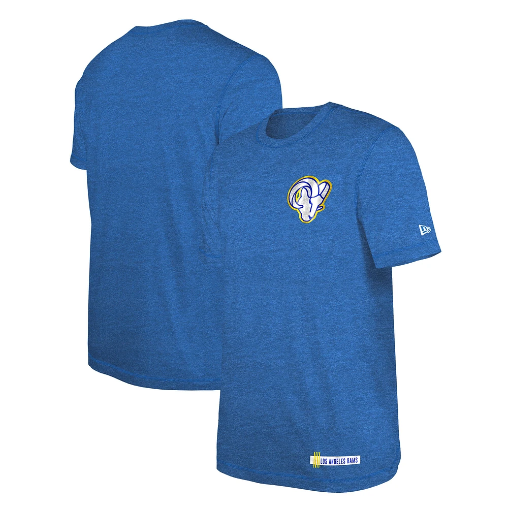 Men's New Era Heather Royal Los Angeles Rams 2024 NFL Training Camp T-Shirt