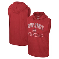 Men's Colosseum Scarlet Ohio State Buckeyes Varsity Sleeveless Hoodie Tank Top