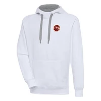 Men's Antigua  White Bethune-Cookman Wildcats Victory Pullover Hoodie