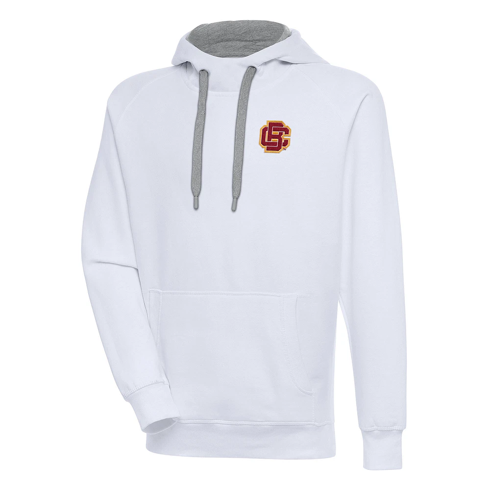 Men's Antigua White Bethune-Cookman Wildcats Victory Pullover Hoodie