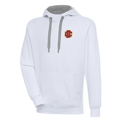 Men's Antigua  White Bethune-Cookman Wildcats Victory Pullover Hoodie