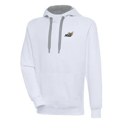 Men's Antigua  White Alabama State Hornets Victory Pullover Hoodie