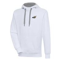 Men's Antigua  White Alabama State Hornets Victory Pullover Hoodie