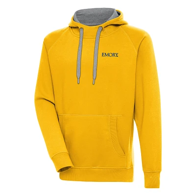 Men's Antigua  Gold Emory Eagles Victory Pullover Hoodie