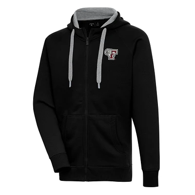 Men's Antigua  Black Fordham Rams Victory Full-Zip Hoodie