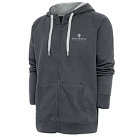 Men's Antigua  Charcoal Johns Hopkins Blue Jays Victory Full-Zip Hoodie