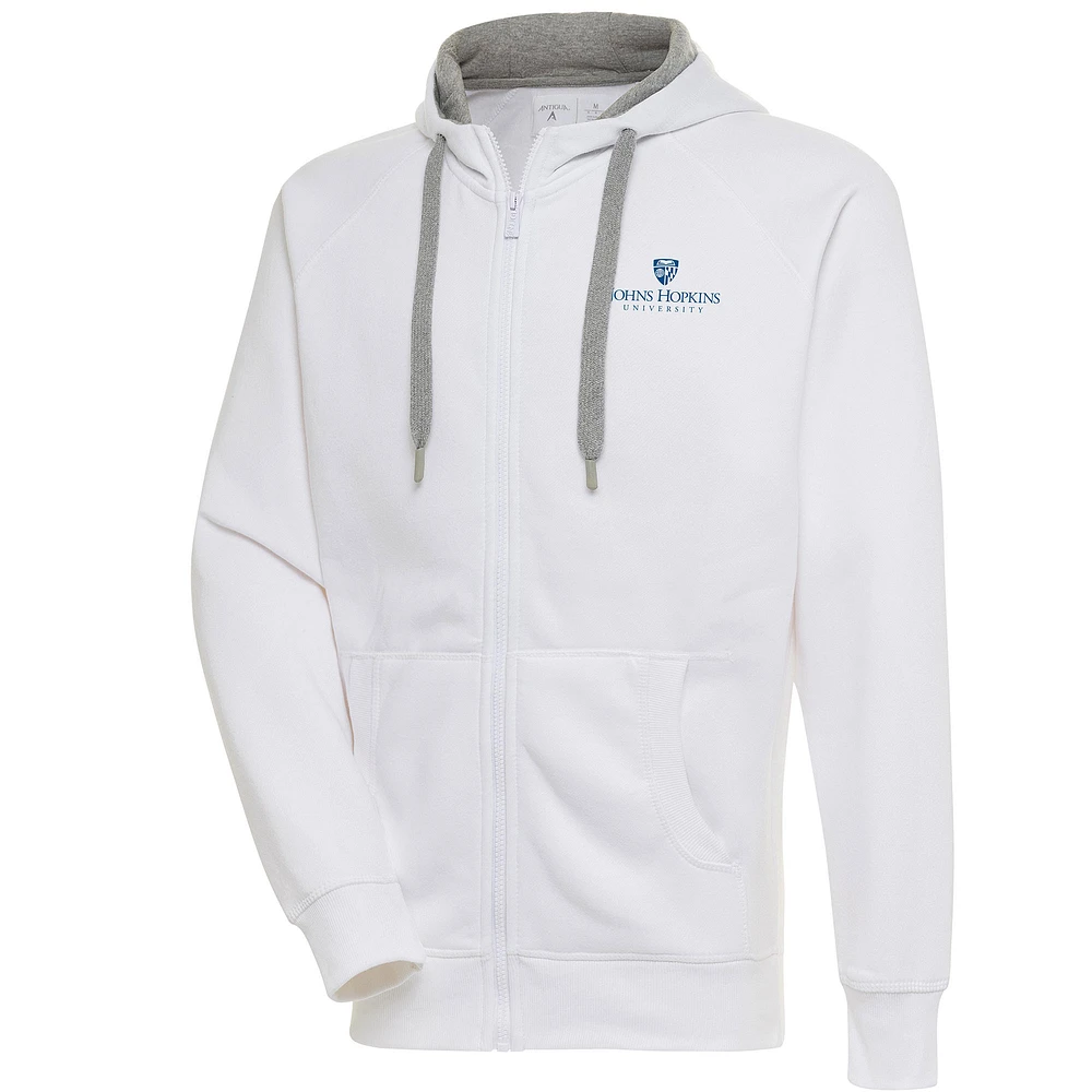 Men's Antigua Johns Hopkins Blue Jays Victory Full-Zip Hoodie