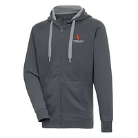 Men's Antigua  Charcoal Gardner-Webb Bulldogs Victory Full-Zip Hoodie