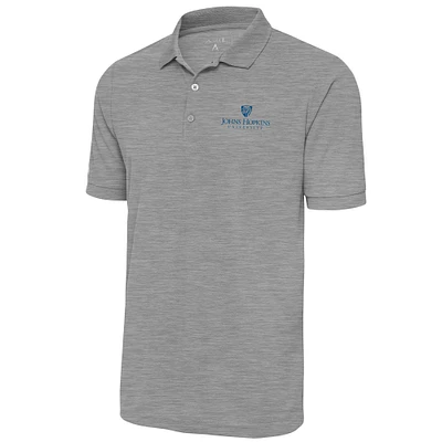 Men's Antigua  Heather Gray Johns Hopkins Blue Jays Legacy Pique Polo