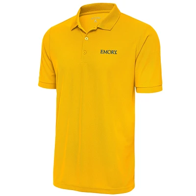 Men's Antigua  Gold Emory Eagles Legacy Pique Polo
