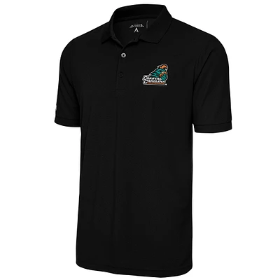 Men's Antigua  Black Coastal Carolina Chanticleers Legacy Pique Polo