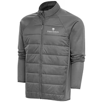 Men's Antigua  Steel Johns Hopkins Blue Jays Altitude Quilted Full-Zip Jacket