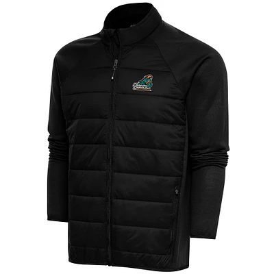 Men's Antigua  Black Coastal Carolina Chanticleers Altitude Quilted Full-Zip Jacket