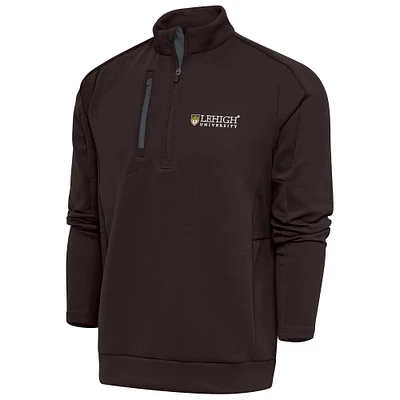 Men's Antigua  Brown Lehigh Mountain Hawks Generation Quarter-Zip Pullover Top
