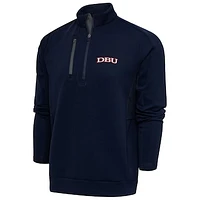 Men's Antigua  Navy/Pewter Dallas Baptist Patriots Generation Quarter-Zip Pullover Top