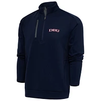 Men's Antigua  Navy/Pewter Dallas Baptist Patriots Generation Quarter-Zip Pullover Top