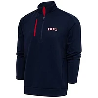 Men's Antigua Navy/ Dallas Baptist Patriots Generation Quarter-Zip Pullover Top