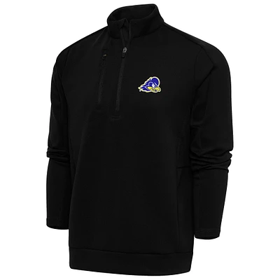Men's Antigua  Black Delaware Fightin' Blue Hens Generation Quarter-Zip Pullover Top