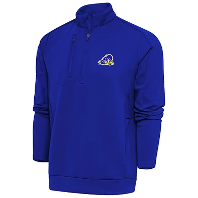 Men's Antigua  Royal Delaware Fightin' Blue Hens Generation Quarter-Zip Pullover Top