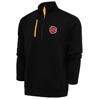 Men's Antigua  Black/Gold Bethune-Cookman Wildcats Generation Quarter-Zip Pullover Top