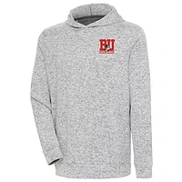 Men's Antigua  Heather Gray Boston University Absolute Pullover Hoodie