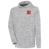 Men's Antigua  Heather Gray Boston University Absolute Pullover Hoodie