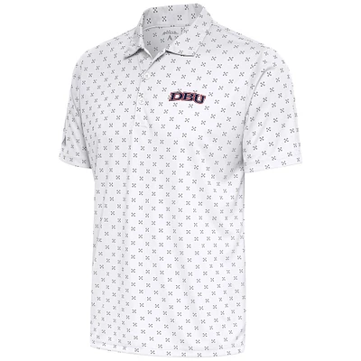Men's Antigua  White Dallas Baptist Patriots Spark Polo