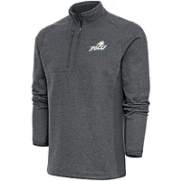 Men's Antigua  Charcoal Florida Gulf Coast Eagles Course Quarter-Zip Top