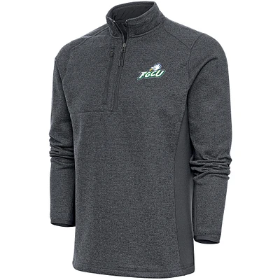 Men's Antigua  Charcoal Florida Gulf Coast Eagles Course Quarter-Zip Top
