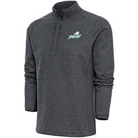 Men's Antigua  Charcoal Florida Gulf Coast Eagles Course Quarter-Zip Top