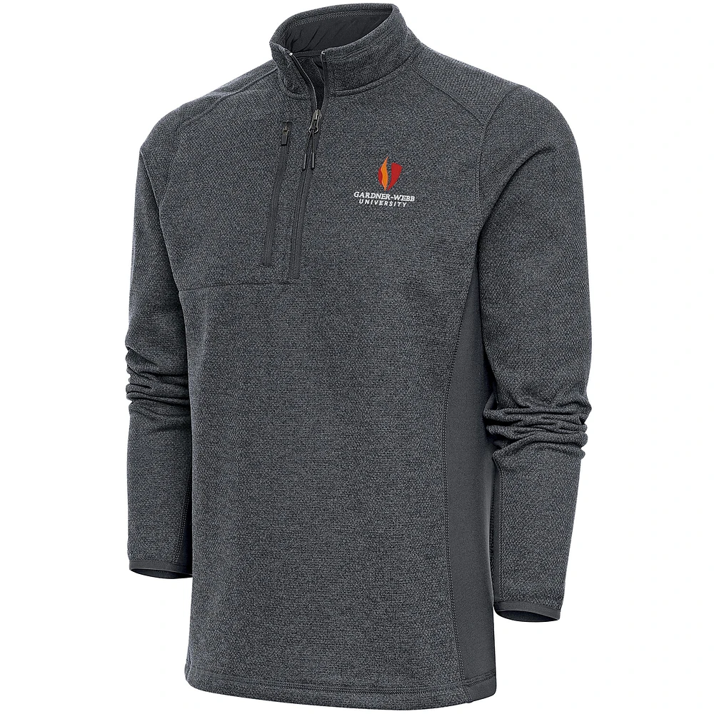 Men's Antigua Charcoal Gardner-Webb Bulldogs Course Quarter-Zip Top