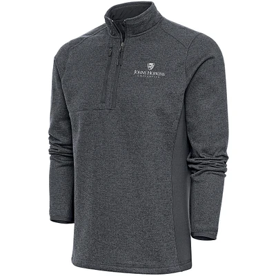 Men's Antigua  Charcoal Johns Hopkins Blue Jays Course Quarter-Zip Top