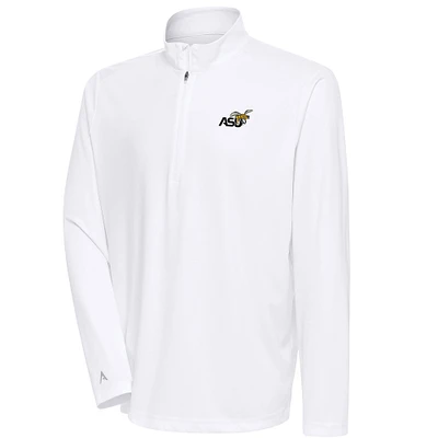 Men's Antigua  White Alabama State Hornets Tribute Quarter-Zip Top