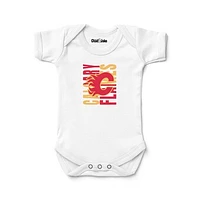 Newborn & Infant Chad Jake White Calgary Flames Bodysuit