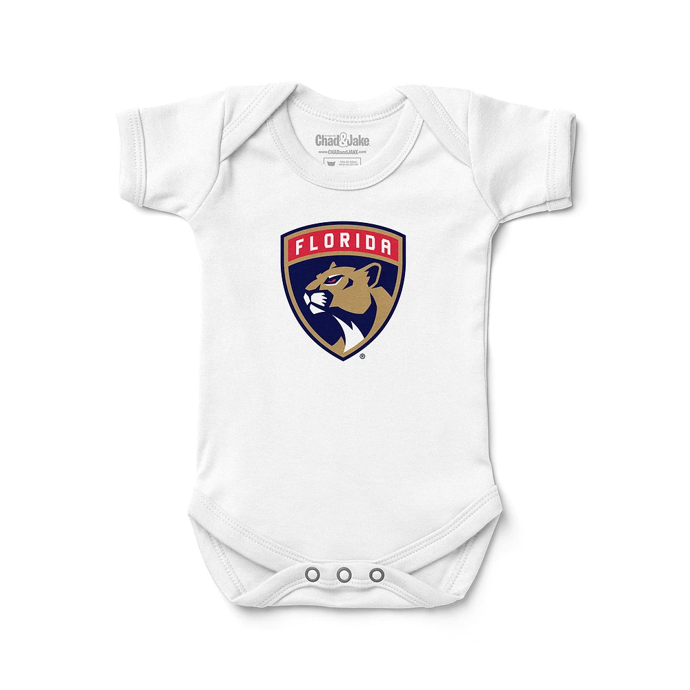 Newborn & Infant Chad Jake White Florida Panthers Logo Bodysuit