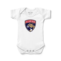 Newborn & Infant Chad Jake White Florida Panthers Logo Bodysuit