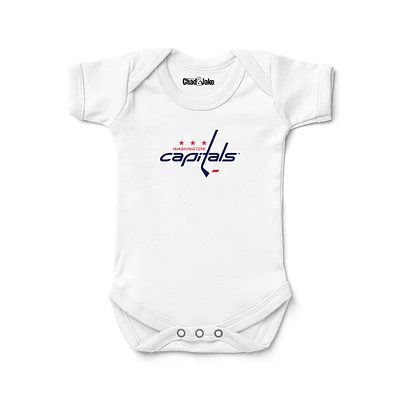 Newborn & Infant Chad Jake White Washington Capitals Logo Bodysuit