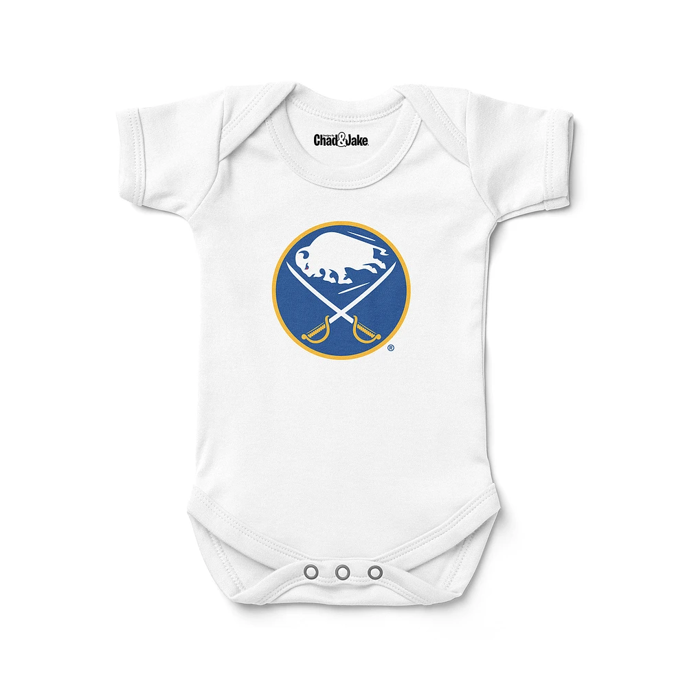 Newborn & Infant Chad Jake White Buffalo Sabres Logo Bodysuit
